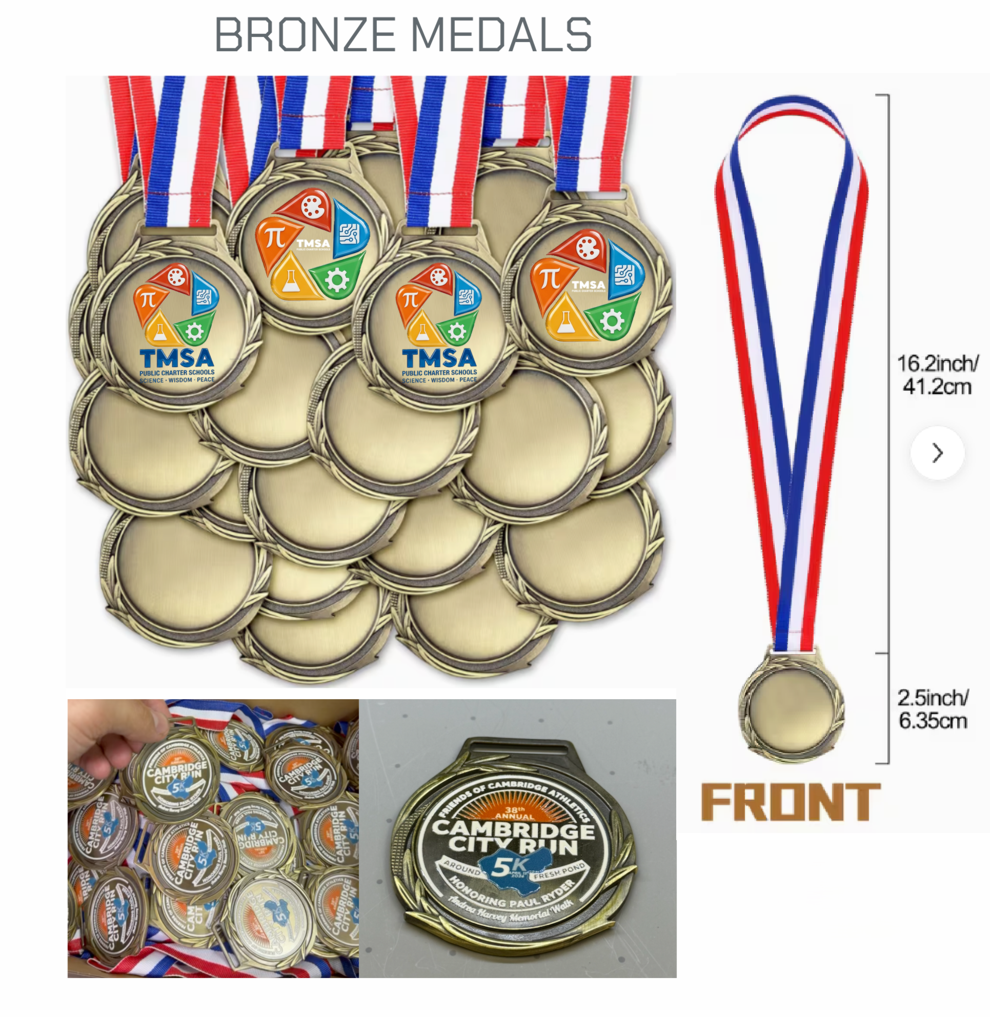 CRYSTAL AND METAL FRAME MEDAL