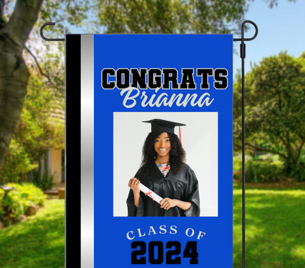 Graduation Garden Flag