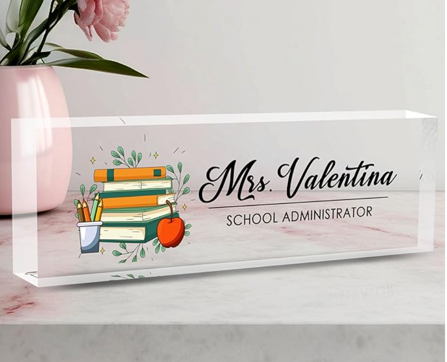 Crystal Name Plate for desk